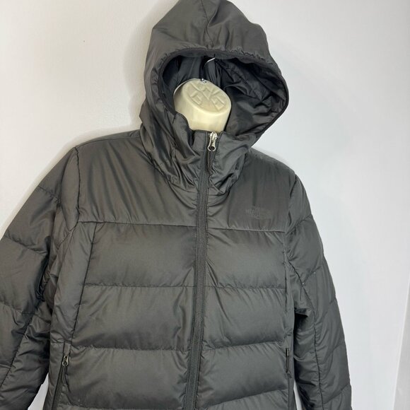 The North Face Puffer Down 550 Jacket Hooded  Black Women's M - Picture 2 of 11